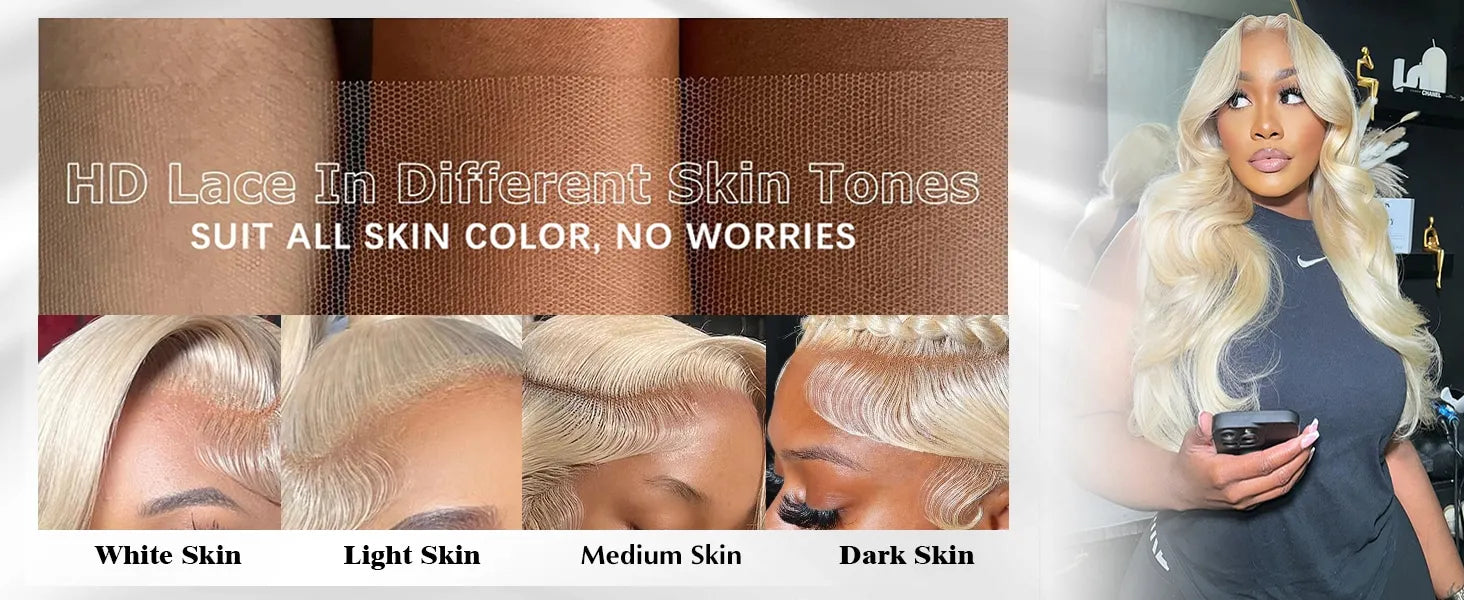 613 Blonde Body Wave Human Hair Wig - Opaline Glam Beauty
