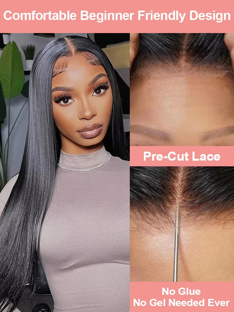 30 40 Inch 13x6 13x4 Bone Straight Hd Transparent Lace Front Human Hair Wigs 4x4 5x5 Glueless Wigs Human Hair Ready To Wear 360 - Opaline Glam Beauty
