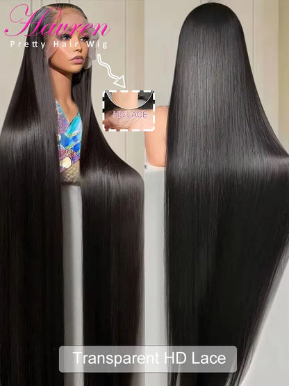 40" Straight HD Lace Front Human Hair Wig – Ready to Wear - Opaline Glam Beauty