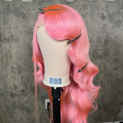 Pink Body Wave Human Hair Wig - Opaline Glam Beauty