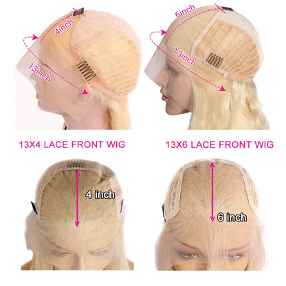 13x6 HD Transparent 613 Blonde Lace Front Human Hair Wig - Opaline Glam Beauty