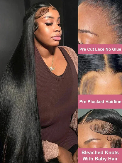 Bone Straight Lace Front Human Hair Wig - Opaline Glam Beauty
