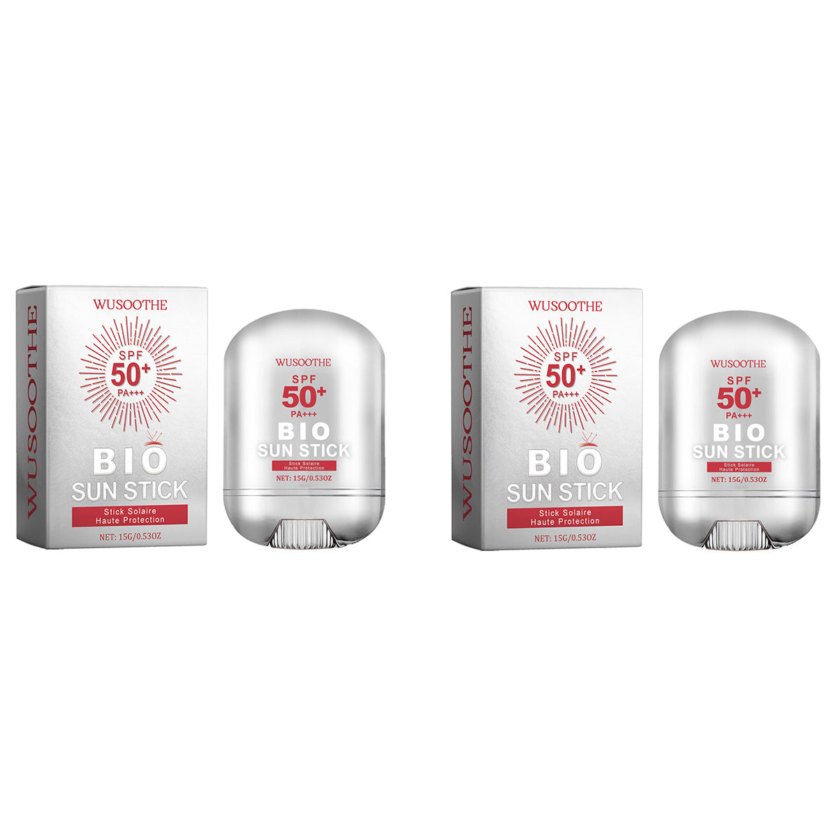 WUSOOTHE Bio Sun Stick 15g - Advanced Protection With Peptide Complex, Collagen And Hyaluronic Acid SPF50