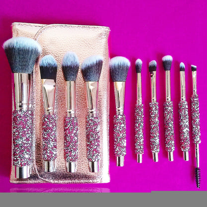 10-in-1 Diamond Inlaid Handmade Makeup Brush