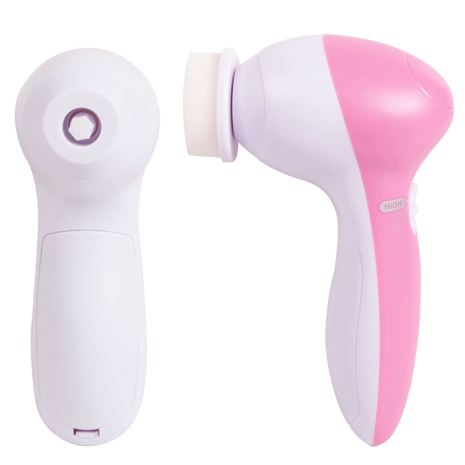 Waterproof Face Spin Cleansing Brush with 5 Heads