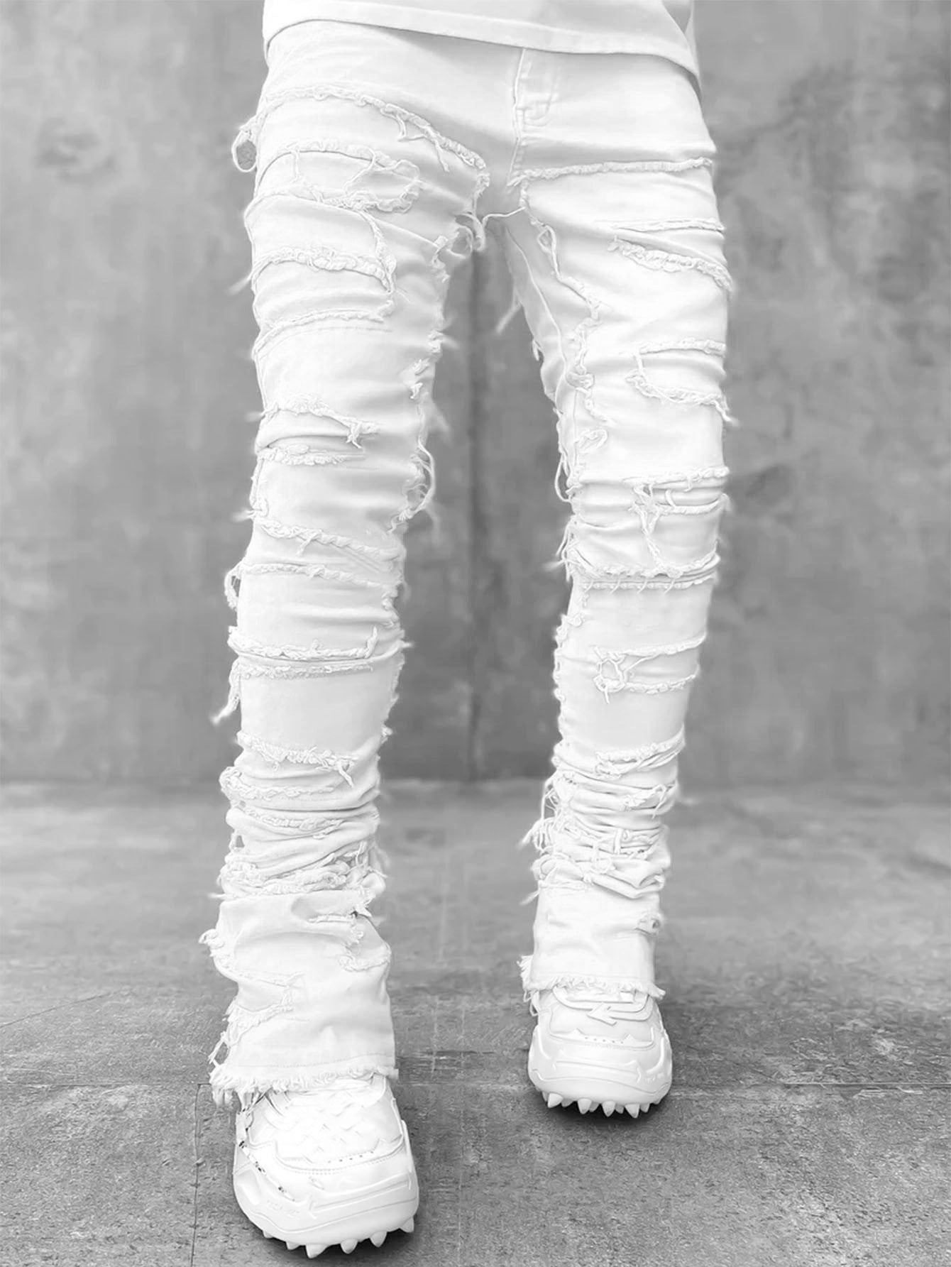 men’s stacked jeans