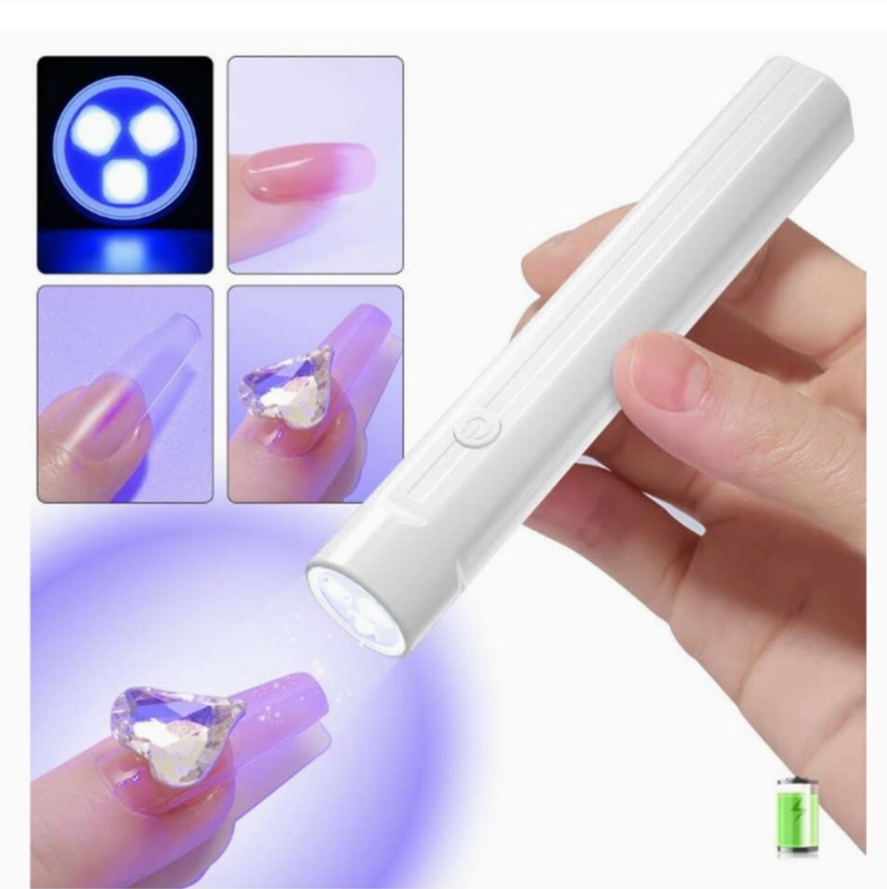 Handheld UV LED Nail Lamp – Portable Gel Nail Dryer - Opaline Glam Beauty