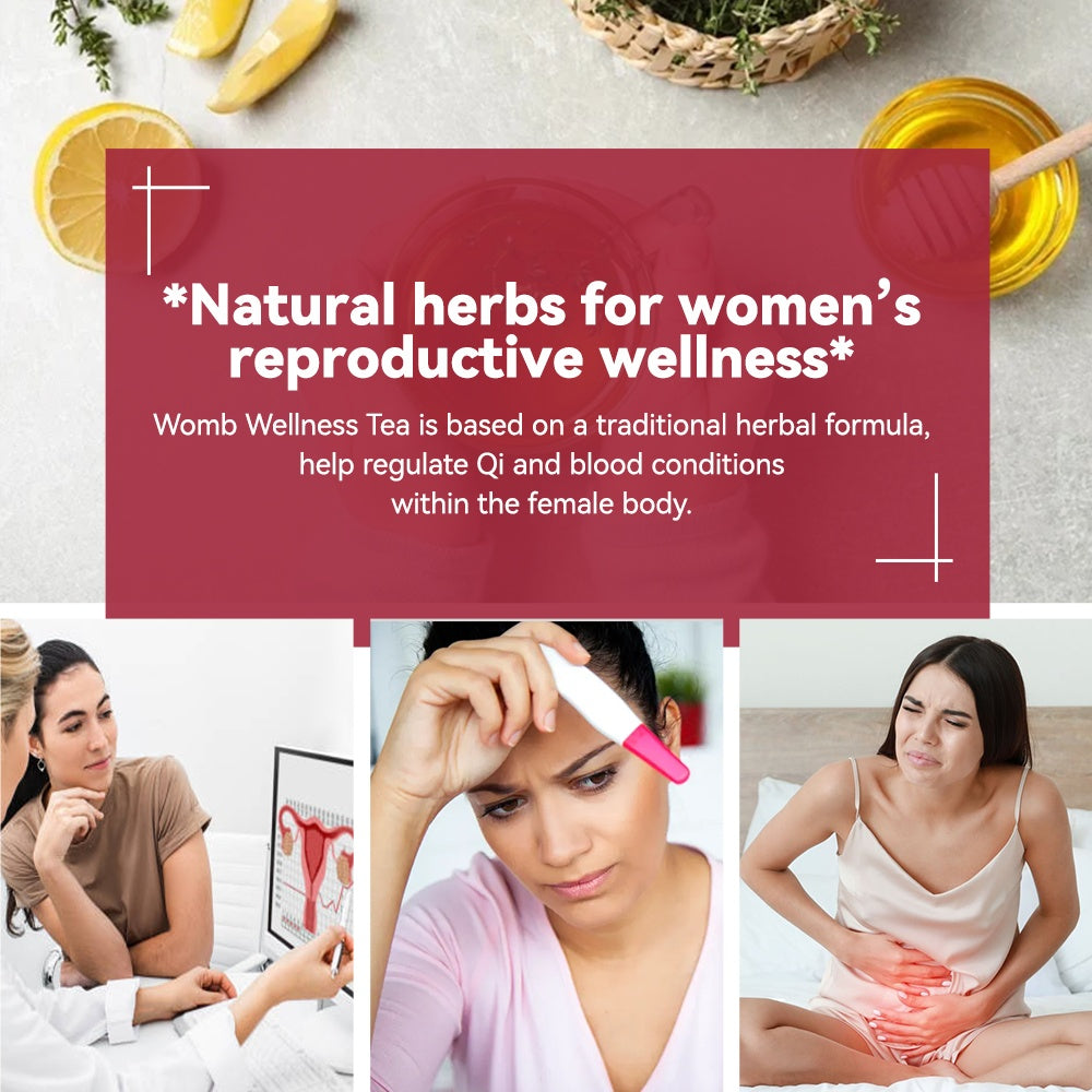 Chinaherbs Natural Womb Tea Female Period Menstrual Cramps Warmer Hormone Balance Glowing Beauty Care Packaged In Bag - Opaline Glam Beauty