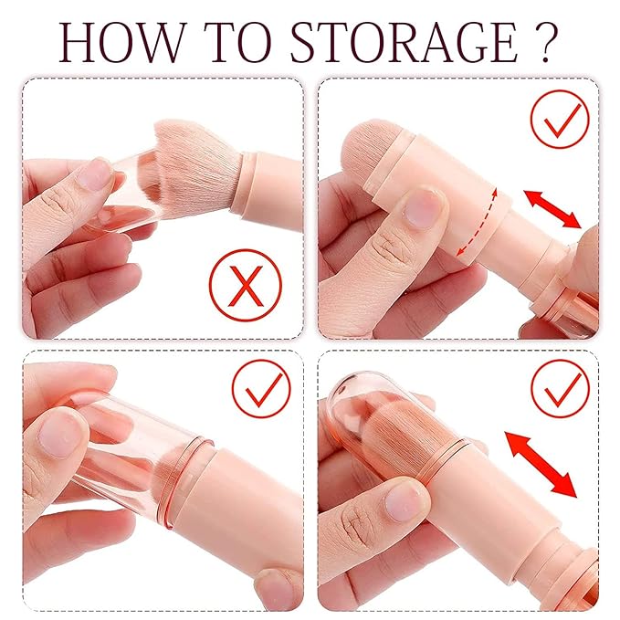 4-in-1 Portable Beauty Makeup Brush Set