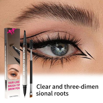 Waterproof And Sweat-proof Not Smudge Double-headed Eyebrow Pencil