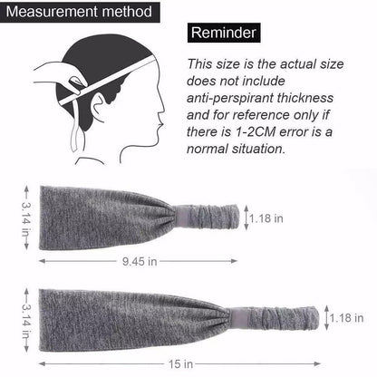 Sports Headbands For Men &amp; Women -5 Pack,  Wicking Sweatbands, Elastic Non Slip Sweat Bands