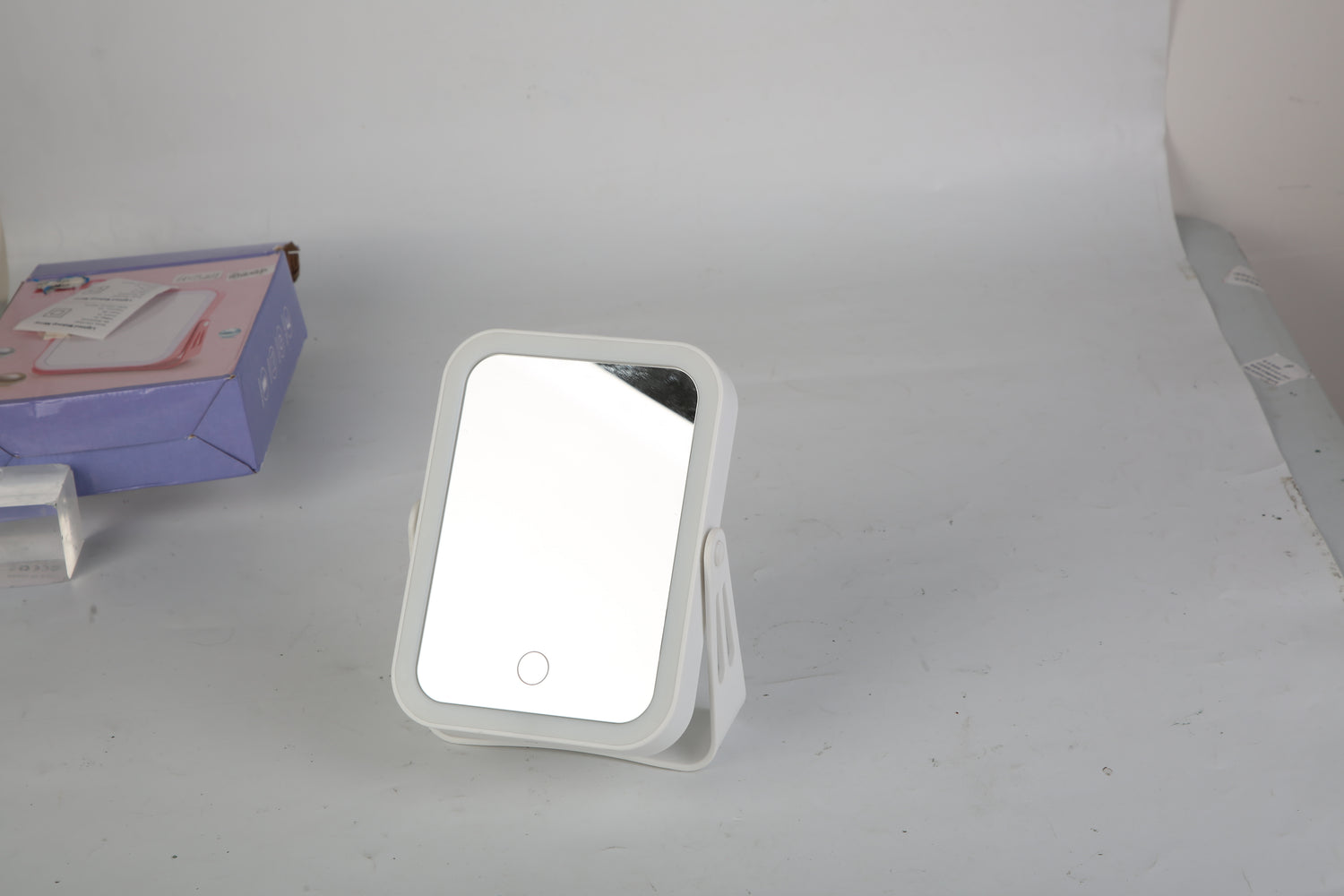 1Pc 10X Magnifying Lighted Makeup Mirror Double Sided Travel Makeup Mirror With 3 Light Colors Touch Screen USB Rechargeable - Opaline Glam Beauty