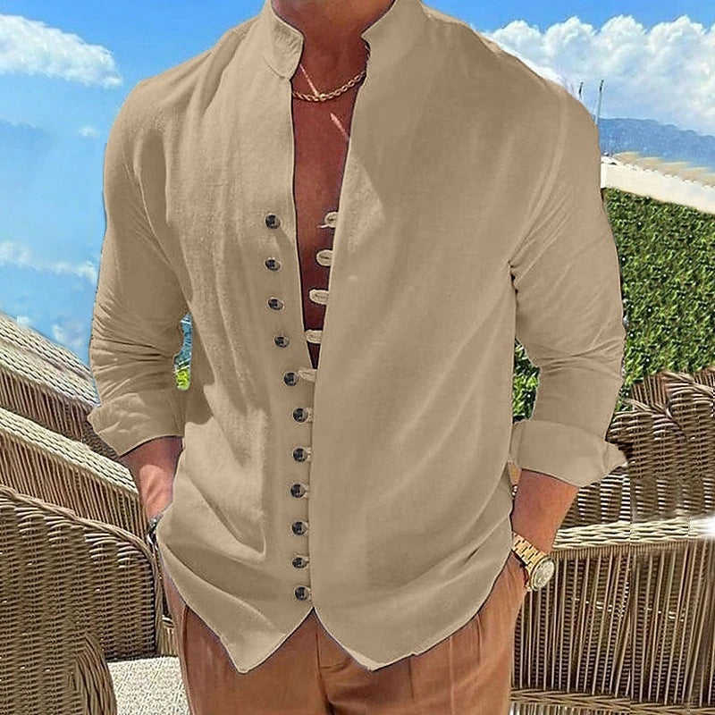 men’s retro long sleeve shirt