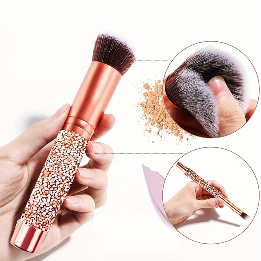 10-Piece Luxury Crystal Diamond Makeup Brush Set