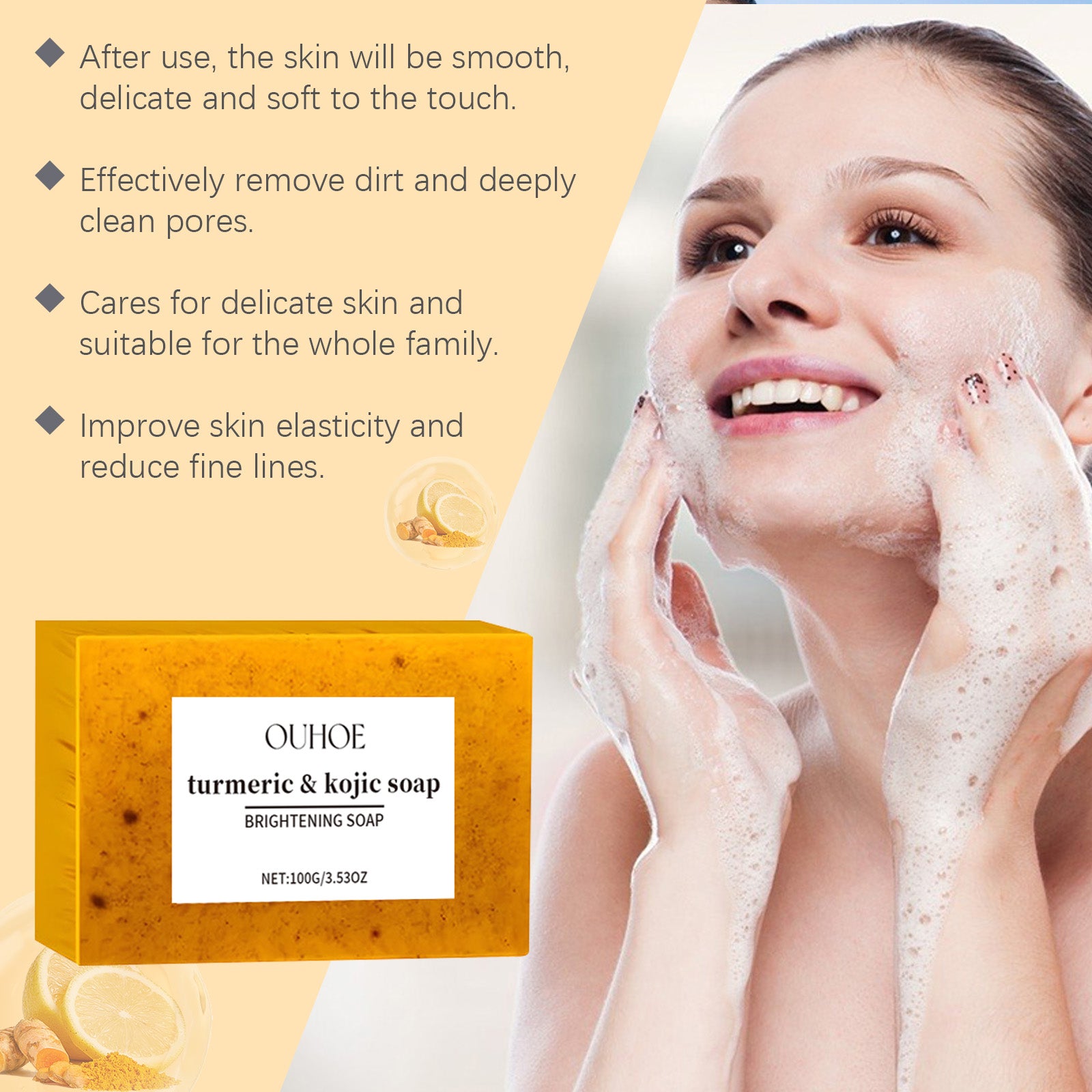 Turmeric &amp; Kojic Soap – Gentle Cleansing &amp; Moisturizing