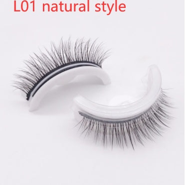Reusable 3D Mink Lashes Natural False Eyelashes Self Adhesive
