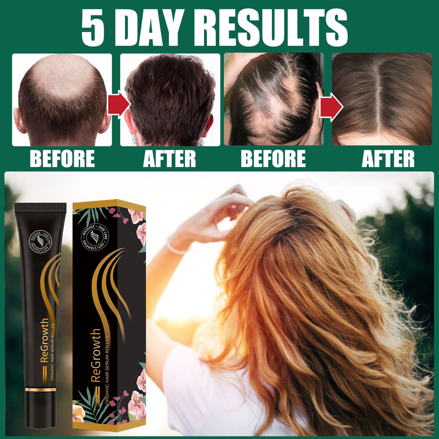 Regrowth Organic Hair Serum - Opaline Glam Beauty